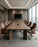 Table de conférence exécutive haut de gamme, MGX-103B avec port de câblage, taille personnalisée pour salle de réunion