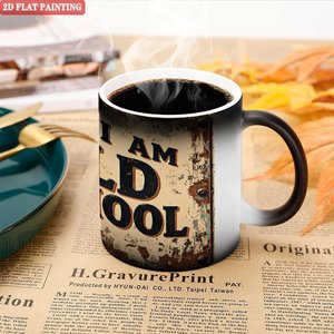 <b>Ceramic</b> Craft Mug 11oz Frosted Black Heat Sensitive Color Changing Sublimation Blank <b>Cup</b> - Product Image 5