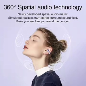 Nueva moda 2 <span class=keywords><strong>dispositivos</strong></span> vinculados a la oreja con clip TWS para la oreja, auriculares inalámbricos estéreo HIFI, Auriculares deportivos de oreja abierta - Product Image 6