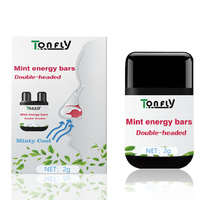 TONFLY Double Trou Inhalateur Nasal Diffuseur Sniffer Herbal Repair Boîte Nasale Rafraîchissant Éveil Cerveau Menthe Aromatisée Bâton Énergétique