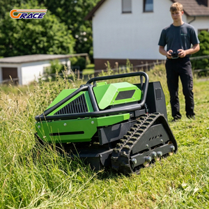 Tondeuse robot chenillée 50/60/80/90 mm avec moteur diesel, coupe-herbe télécommandé, broyeur à fléaux avec batterie pour ferme et jardin - Product Image 3