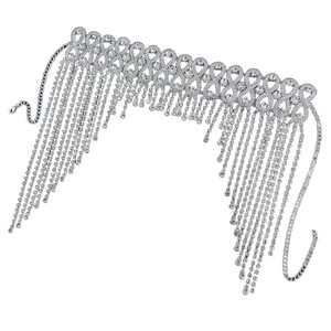 Vintage European American Fashion Rhinestone Fringed Head Hair Chain Personalized Stage Irregular Headwear - Product Image 5