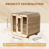 Sauna de Cedro Rojo o Pino Termotratado con Vidrio Panorámico, WiFi Inteligente, 240V, DDP, EE. UU., Canadá, HOA, Ski, Certificación ETL y CSA