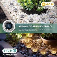 Mini lampes solaires étanches IP65 pour allées extérieures, 8 LED, éclairage solaire au sol, marche/arrêt automatique pour allée, jardin, pelouse