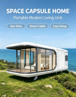 Livraison rapide, maison-capsule préfabriquée, hôtel-pod, cabane modulaire mobile, isolation acoustique, installation rapide