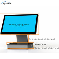 Terminal tactile tout-en-un de 15,5 pouces avec écran LCD DDR4, système de comptage de caisse pour supermarchés, Jepower S82 pour les magasins de détail