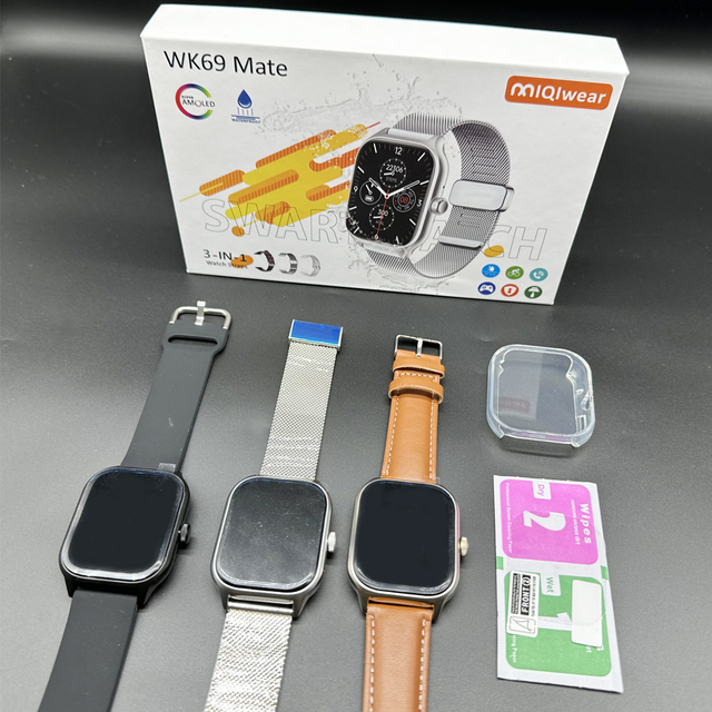 Original WK69 Mate Smartwatches Pro Max Electronic Watch 3- In-1 Watchband Android Smartwatch PK T900 Ultra 2