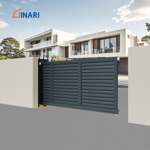 Ginari 6-foot tự động kính thiên văn gấp hàng rào cổng công nghiệp cantilever cửa trượt cho sân Composite đường lái xe sân - Product Image 2