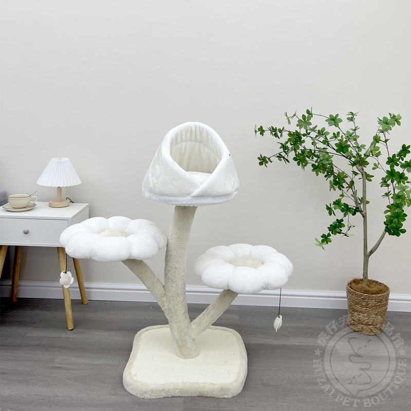 pink flower cat tree