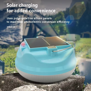 Linterna LED Portátil <span class=keywords><strong>de</strong></span> 12W para <span class=keywords><strong>Camping</strong></span>, IP55, ROHS, Azul+Blanco, PC Brillante, <span class=keywords><strong>Recargable</strong></span> Solar, para Exteriores, Senderismo, Emergencias, Jardín, con Certificación CE - Product Image 3