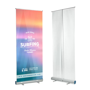 Quảng cáo thương mại hiển thị có thể thu vào nhôm di động biểu ngữ đứng cuộn lên hiển thị Pop doy gói đứng - Product Image 1