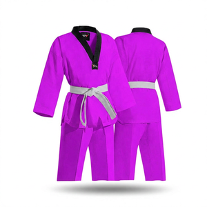 TTM Taekwondo-Uniform für Erwachsene Unisex Grau 100% Baumwolle Atmungsaktiv Regular Fit Einteiliger Kampfsport-Anzug - Product Image 5