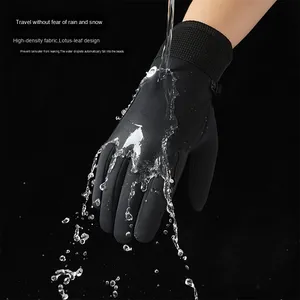 Gants imperméables en spandex pour hommes et femmes, épais et antidérapants, antidérapants pour l'<span class=keywords><strong>hiver</strong></span>, sports d'extérieur, cyclisme, <span class=keywords><strong>moto</strong></span>, écran tactile - Product Image 4