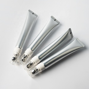 Tubo Personalizzato per Crema Contorno Occhi con Applicatore in Lega di Zinco 10g/15g, Tubo Morbido in Alluminio Laminato Argento per Crema Contorno Occhi - Product Image 1