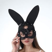 Máscaras de Conejo de Cuero, Máscara de Disfraces para Mujer, Máscaras de Conejita, Cara de Conejo para Club Nocturno, Cóctel, Cosplay, Baile de Graduación, Fiesta Rave, Decoración