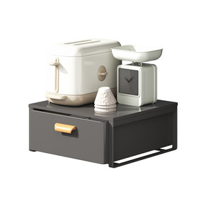 Organisateur de placard coulissant Nana Kitchen à 3 niveaux en acier au carbone, étagère de rangement multifonctionnelle, style moderne et minimaliste - Product Image 5