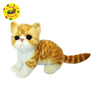 Peluche de gato realista de fábrica, simulación de gatos, animales de peluche