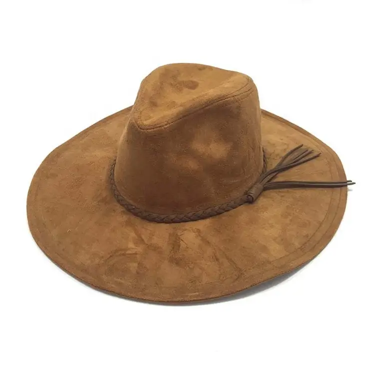 Multi color men's promotional plain suede caps hats cowboy for wholesale