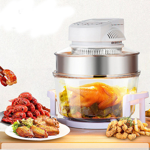 เตาอบเทอร์โบพลาสติกสีขาว220พร้อมหลอดฮาโลเจนในอากาศร้อนแบบพกพา - Product Image 6