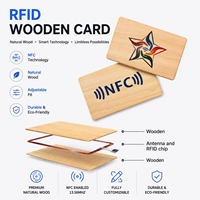 Holz-Schlüsselkarte 13,56MHz Smart Wood Hotel-Schlüsselkarte mit Seidenlogo-Aufdruck und NFC 213 Chip Hotelkarte
