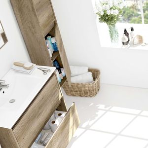 1400mm <strong>Tall</strong> Cabinet MDF <strong>Bathroom</strong> Cabinet Furniture with Large <strong>Storage</strong> - Product Image 6
