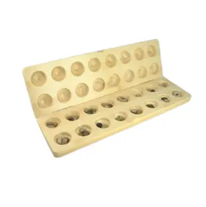 Hoge Kwaliteit Reizen Klaptafel Afrikaanse Steen Game Houten Mancala Kalaha Game Set Board Game