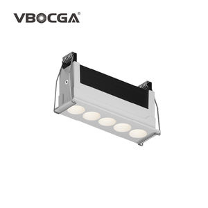 3 Heads 5 Heads Modern <strong>Aluminum</strong> Recessed Black White 3500K Warm White LED Linear Spotlight 6W Anti-glare Home LED <strong>Grille</strong> <strong>Lights</strong> - Product Image 1