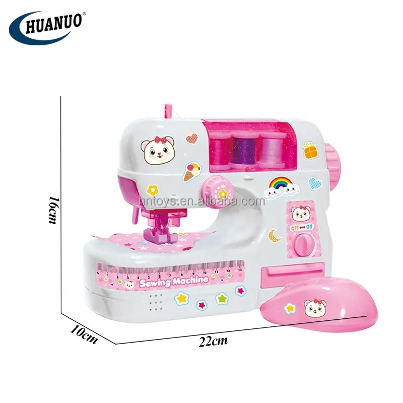 Mini Sewing Machine Toy Set for Kids - Electric Plastic Sewing Toy