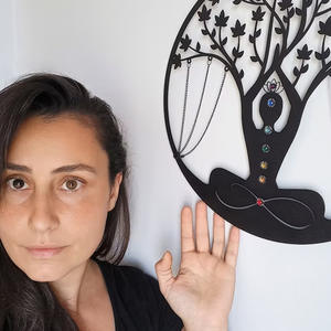 แผ่นศิลปะตกแต่งผนังทำจากโลหะสำหรับบำบัดแบบจักระ,ใช้ตกแต่งโยคะแผงศิลปะติดผนังสำหรับตกแต่งบ้าน - Product Image 5