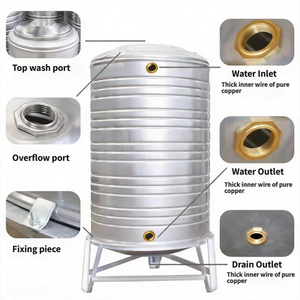 Réservoir d'<span class=keywords><strong>eau</strong></span> en acier inoxydable 304 personnalisable, réservoir de stockage de liquides en acier inoxydable de 5000 litres, réservoir d'<span class=keywords><strong>eau</strong></span> cylindrique - Product Image 2