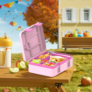 Custom <strong>Princess</strong> Pink Girls Bento <strong>Lunch</strong> <strong>Box</strong> with Ice Pack Fresh 5 Compartment Silicone Kids' <strong>Lunch</strong> <strong>Box</strong> - Product Image 3