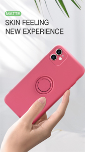 Custodia per <span class=keywords><strong>cellulare</strong></span> con <span class=keywords><strong>Cover</strong></span> posteriore antiurto per fotocamera con anello magnetico in TPU di colore morbido di nuova moda per iPhone 12 11 Pro Max - Product Image 4