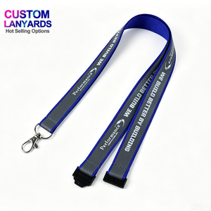 Promotional Adjustable Reflective <b>Polyester</b> Phone <b>Lanyards</b> Keychain Custom LOGO Teacher Event <b>Lanyards</b> with Safety Buckle - Product Image 1