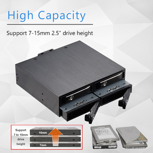 Unestech 2.5inch 4 bay để 5.25 HDD di động giá hot swappable SATA III bảng nối đa năng với khóa Khóa cho máy chủ PC NAS lưu trữ - Product Image 2