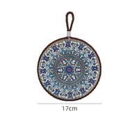 Sous-verre en céramique personnalisé à imprimé rétro SYH1201, antidérapant, isolant pour bureau, tapis de protection pour tasses à thé et café, utilisation sur table