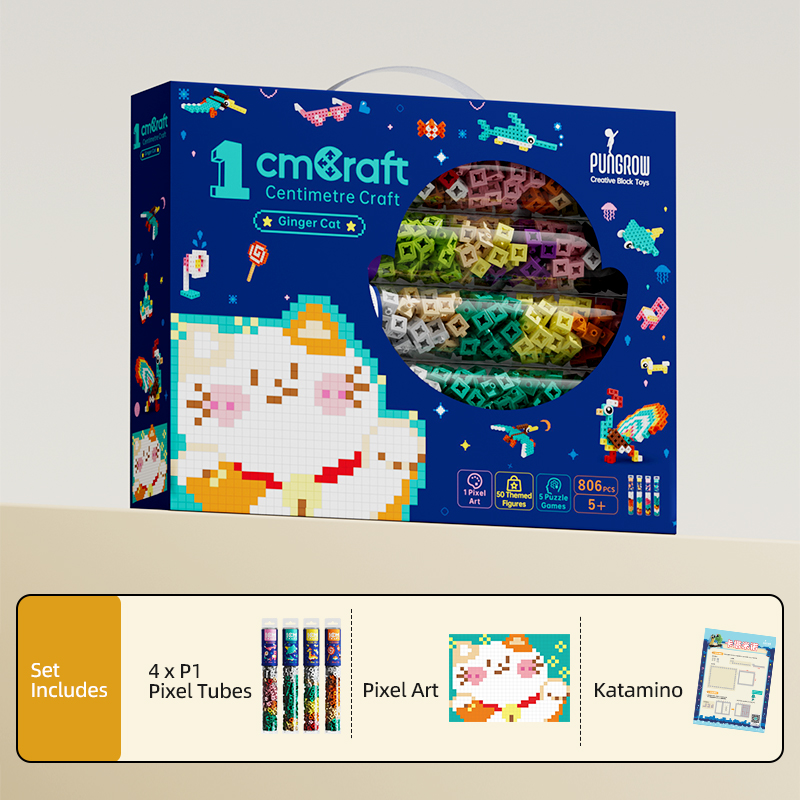 Pixel Art - Chat Gingembre 806 Pièces