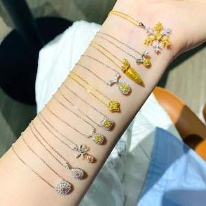 Bijoux femmes collier bijoux cadenas dama vente en gros mode collier plaque d'or chaîne femmes joyeria chapa de oro 18k - Product Image 1