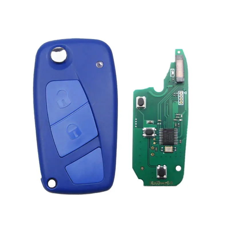 2 Buttons Transponder Chip Flip Remote Key For Fiat 500 Fiorino Qubo Panda Idea Punto Stilo Ducator Delphi System