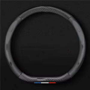 Housse de <span class=keywords><strong>volant</strong></span> de voiture en cuir et fibre de carbone pour Peugeot 3008 5008 <span class=keywords><strong>307</strong></span> 206 508 308 - Product Image 2