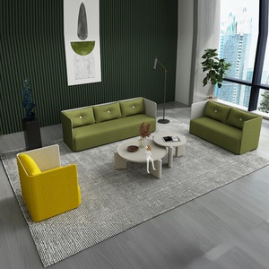Meet&Co Modern Modular Office Lounge Sofa <b>Set</b> with Sofa Bed <b>Massage</b> Reclining Features-Fabric Covered Commercial Use - Product Image 3