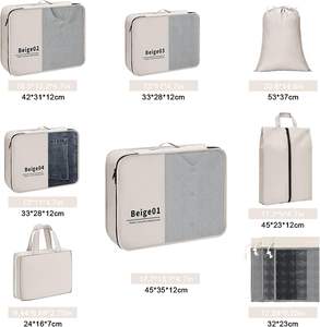 Produttore Logo personalizzato 10 pz bagaglio <span class=keywords><strong>Organizer</strong></span> da viaggio Set di compressione imballaggio cubi <span class=keywords><strong>per</strong></span> valigia Trolley da viaggio - Product Image 5