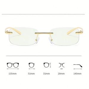 Vente en gros de lunettes de lecture photochromiques sans monture anti-lumière bleue personnalisées avec logo pour hommes et femmes - Product Image 6