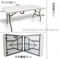 Table de restauration pliable en plastique, 2 ou 8 places, pour banquet, usage extérieur