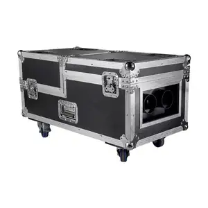 À base d'eau de haute qualité machines à fumée 3000W machine à brouillard d'eau avec 2 tubes dmx512 contrôle flight case pour l'étape fête de mariage