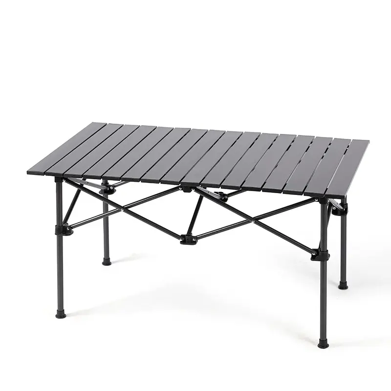 Hoge Kwaliteit Aluminium Draagbare Camping Picknick Strand Vouwen Gerold Tafel Voor Outdoor