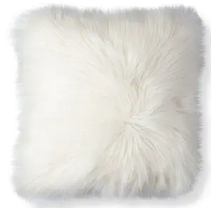 Cuscini in pelliccia sintetica bianca cuscini per cuscini per divani decorazioni per la casa cuscini in pelliccia non tossica 100% poliestere