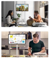 Pantalla Inteligente Portátil y Móvil para Interiores OEM de 27 Pulgadas IPS Full HD Táctil Todo en Uno con Soporte Giratorio y Ruedas Android 15
