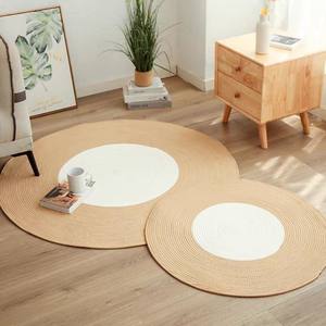 <span class=keywords><strong>Tappeto</strong></span> <span class=keywords><strong>rotondo</strong></span> in cotone intrecciato in <span class=keywords><strong>juta</strong></span> per soggiorno camera da letto zona divano fatto a mano intrecciato tappetino per la casa decorazione rivestimento del pavimento - Product Image 6