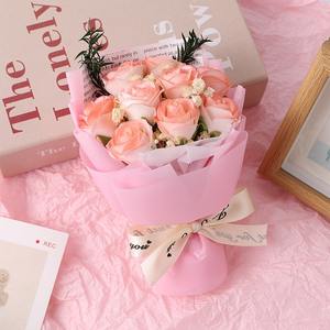 Ramo <span class=keywords><strong>de</strong></span> Rosas para el Día <span class=keywords><strong>de</strong></span> San Valentín 2025, 9 Rosas, Flores Eternas, Regalo para Novias, Madres, Día <span class=keywords><strong>de</strong></span> San Valentín, Mini Flores Secas - Product Image 4