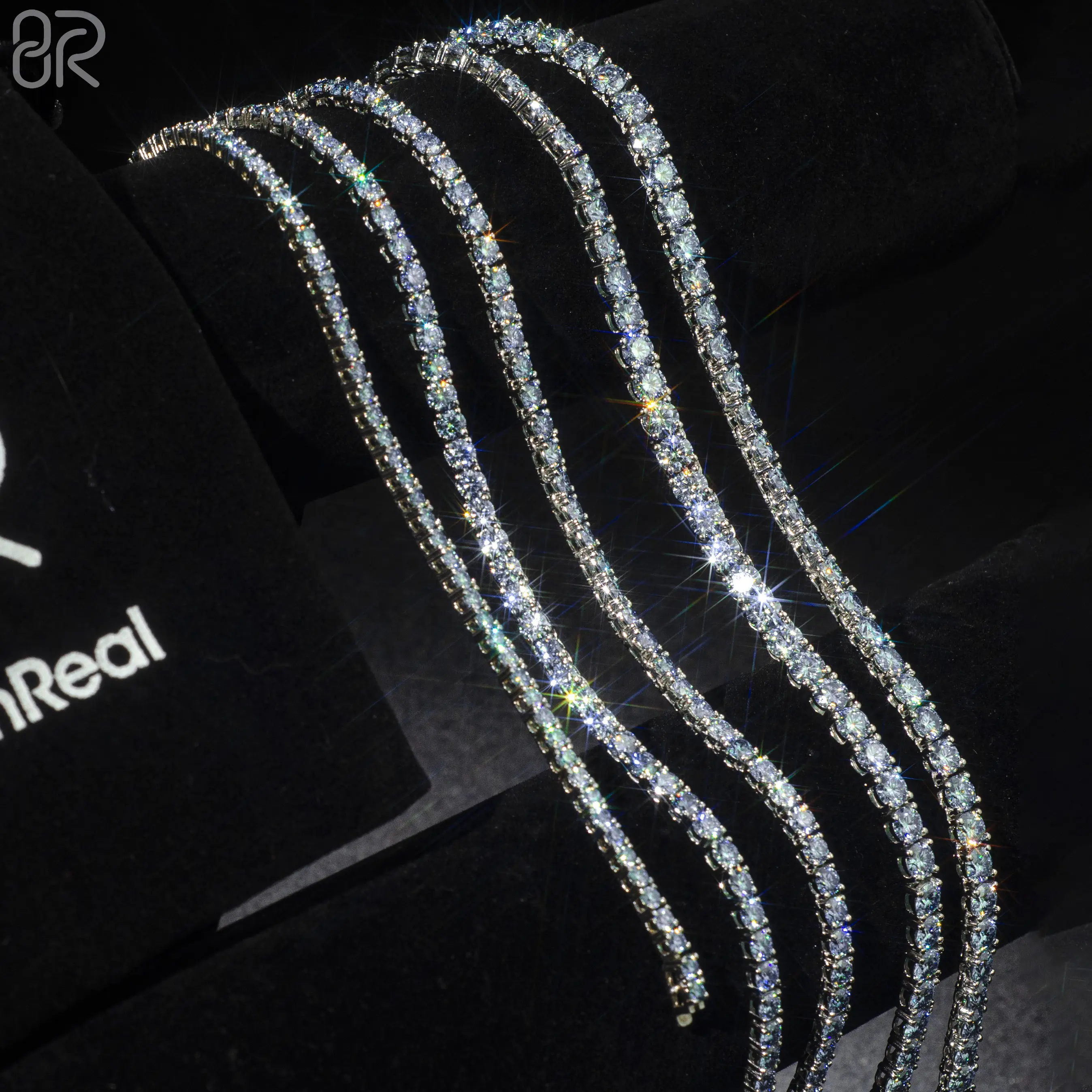 3mm Moissanite Diamond Iced Out Tennis Bracelet Factory Wholesale Gold Plated 925 Silver VVS Men Womens Fine Jewelry